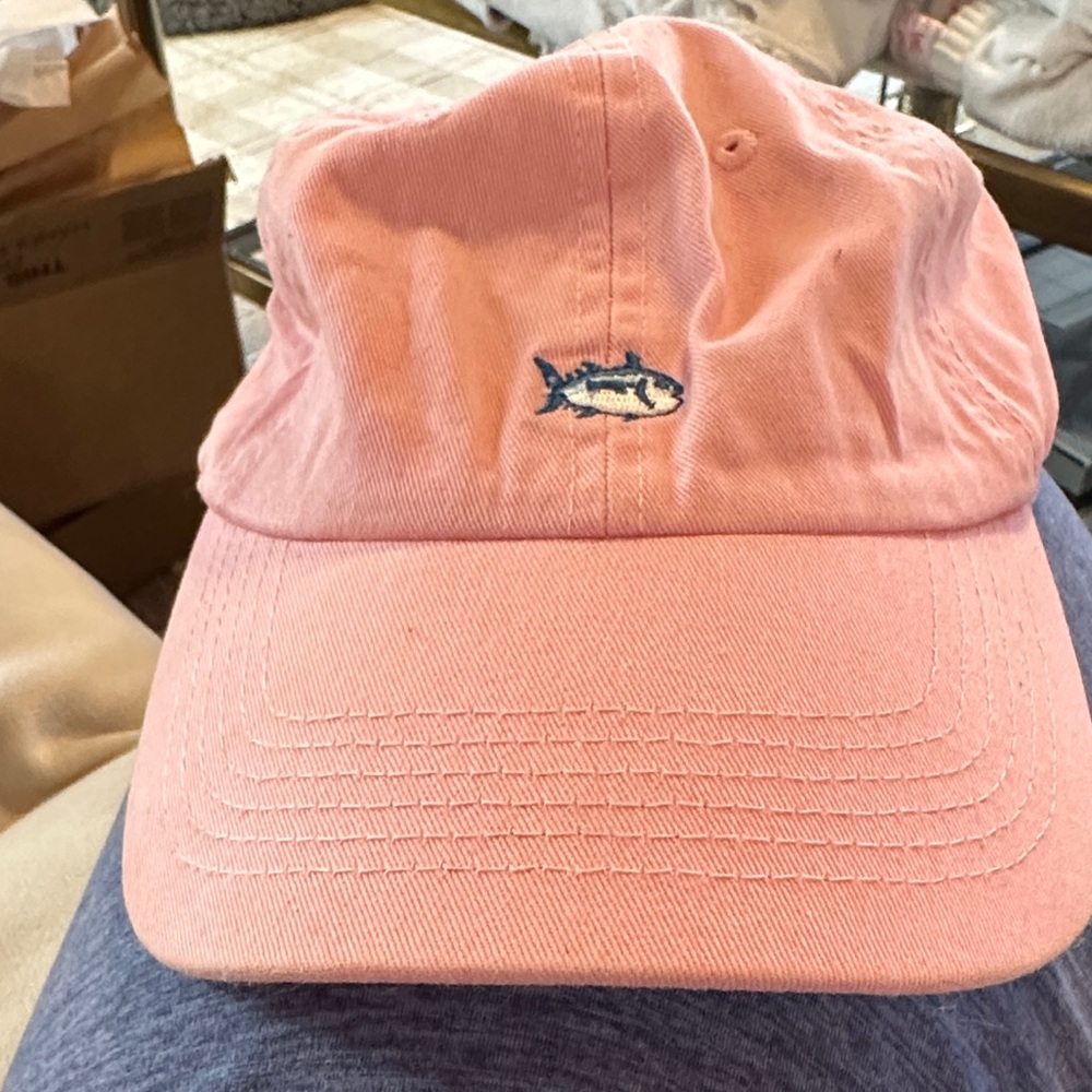 Southern Tide Pink Cap with Blue Strap